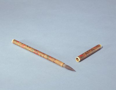 图片[1]-Sandalwood color painting longevity pen-China Archive